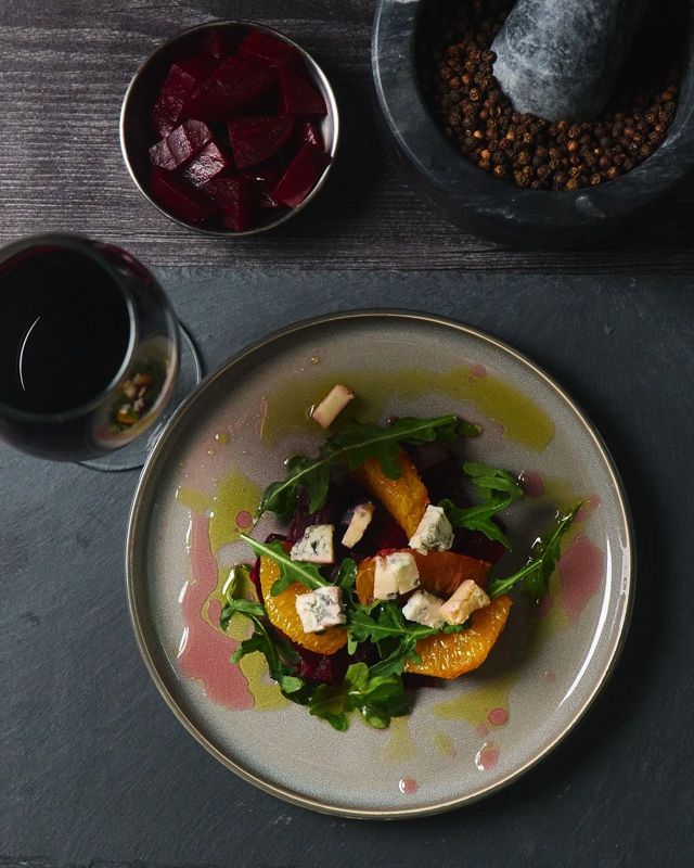 Beet and orange salad